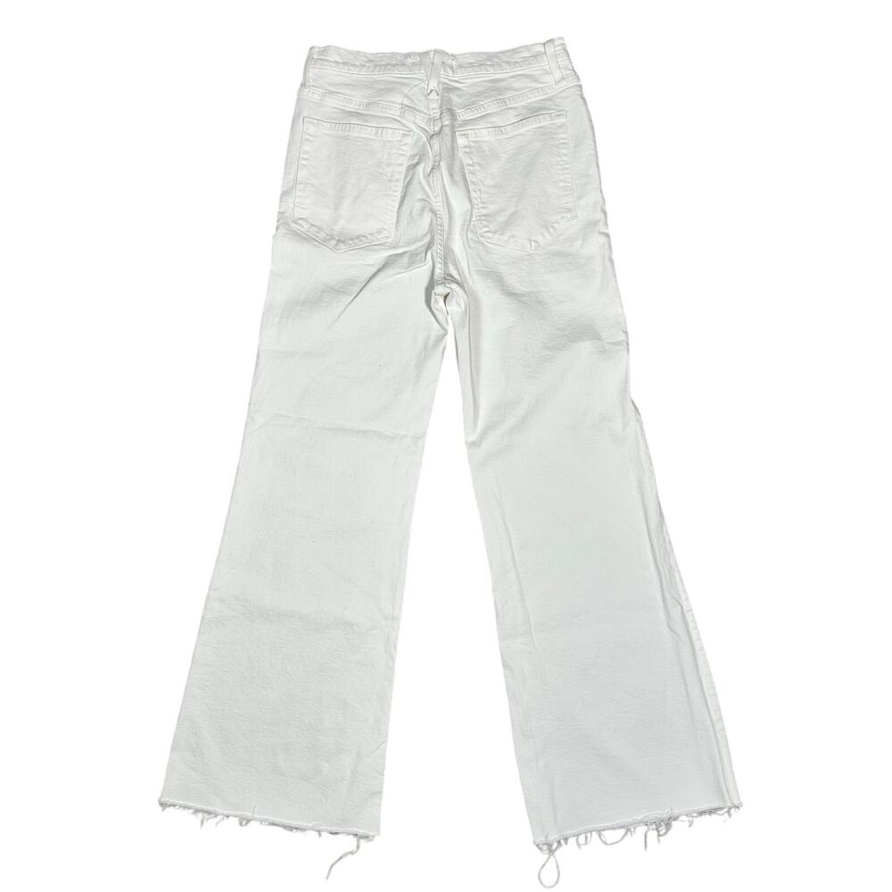 Point Sur | Women | White High Rise Boot Cut Raw Edge Denim Jeans | Size 30 - Picture 3 of 13